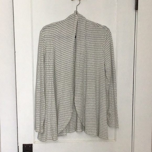 Apt. 9 Sweaters - Apt 9 Gray & white textured waterfall cardigan